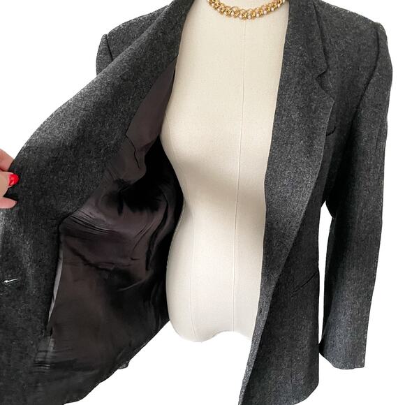 Vintage Evan Picone 100% wool single breasted blazer jacket size large L - Picture 2 of 7